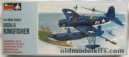 Monogram 1/48 OS2U-3 Kingfisher - RAF or US Navy Blue Box Issue - (OS2U3), PA135-150 plastic model kit